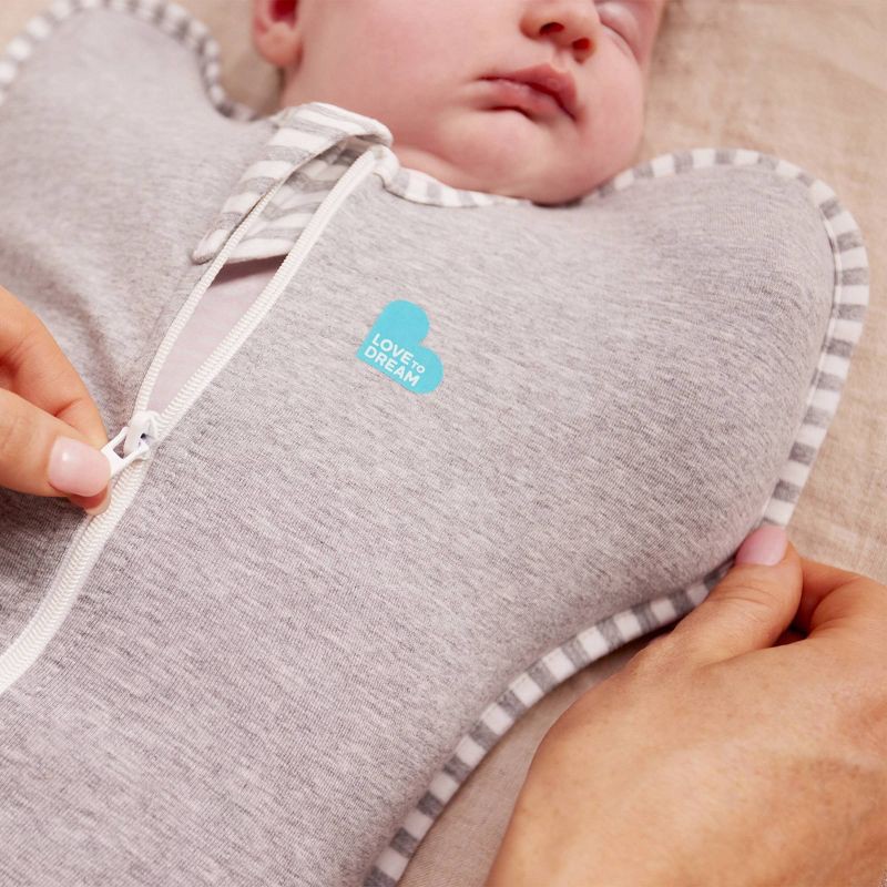 slide 4 of 9, Love to Dream Swaddle Up Sleep Sack- Cotton 1.0 TOG - Gray - NB, 1 ct