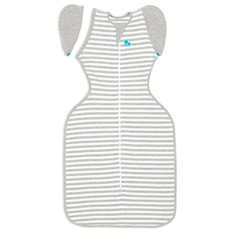 slide 1 of 7, Love to Dream Swaddle Wrap Up Transition Bag - Cotton 1.0 TOG Gray Stripe - M, 1 ct