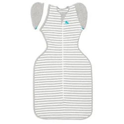 Love to Dream Swaddle Wrap Up Transition Bag - Cotton 1.0 TOG Gray Stripe - M