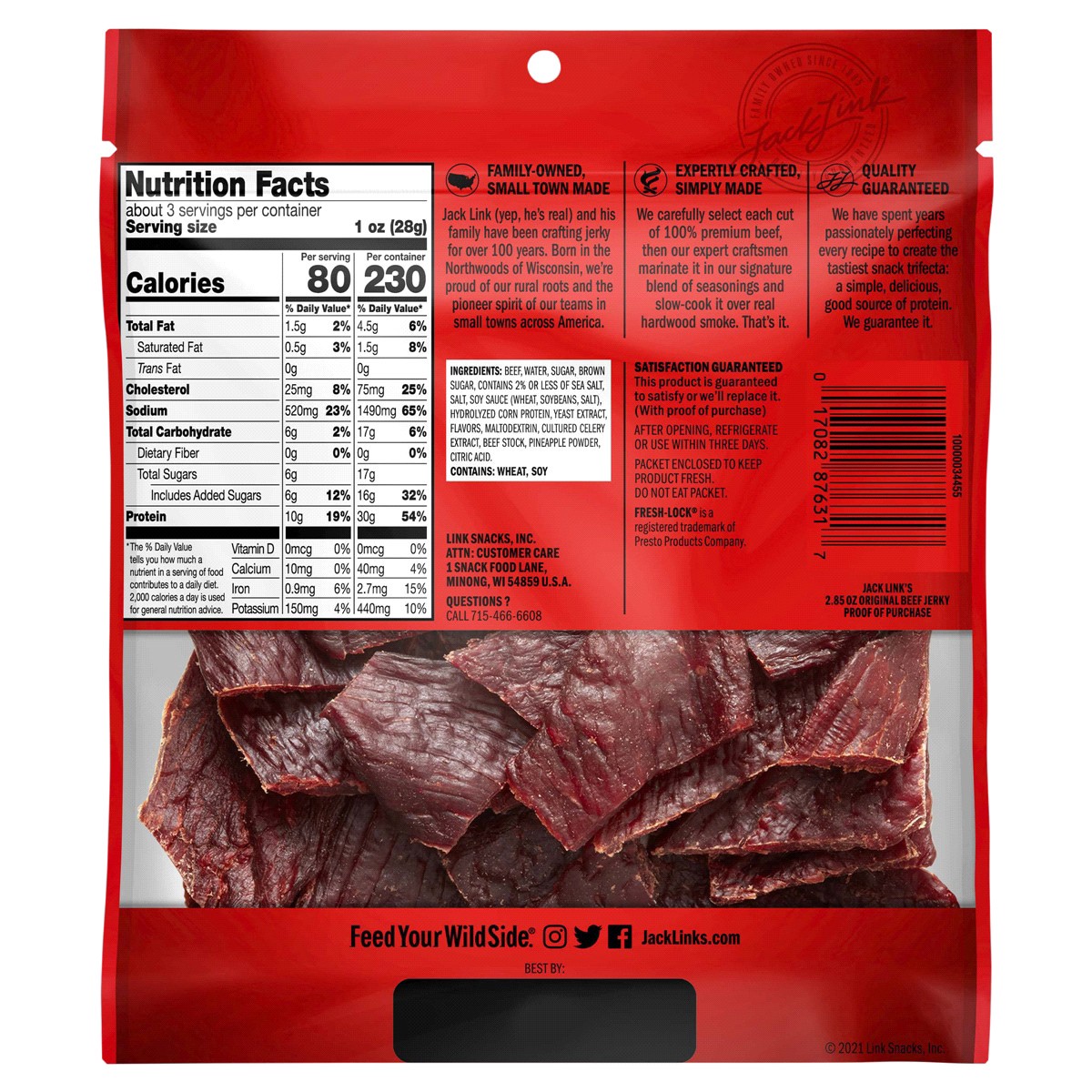 slide 2 of 2, Jack Link's Original Beef Jerky 2.85 oz, 2.85 oz