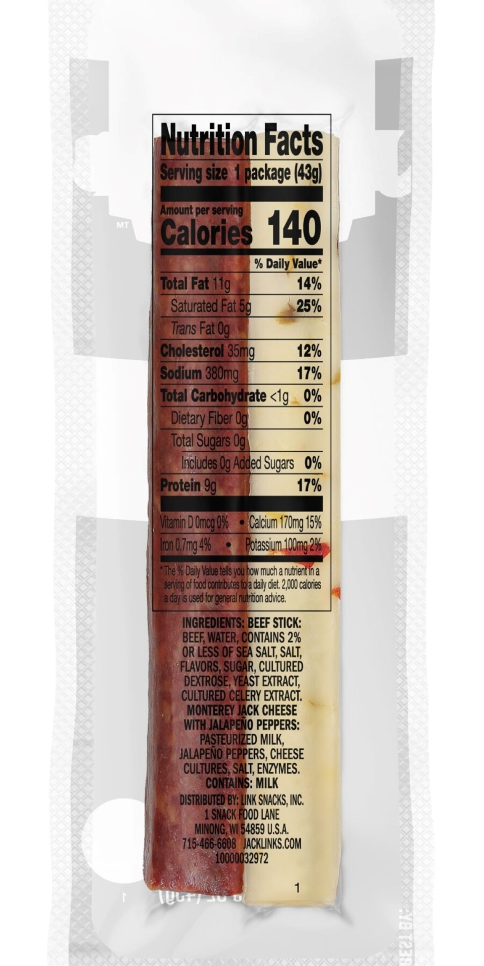 slide 2 of 3, Jack Link's Cold Crafted Beef & Pepperjack Combo Stick - 1.5 oz, 1.5 oz
