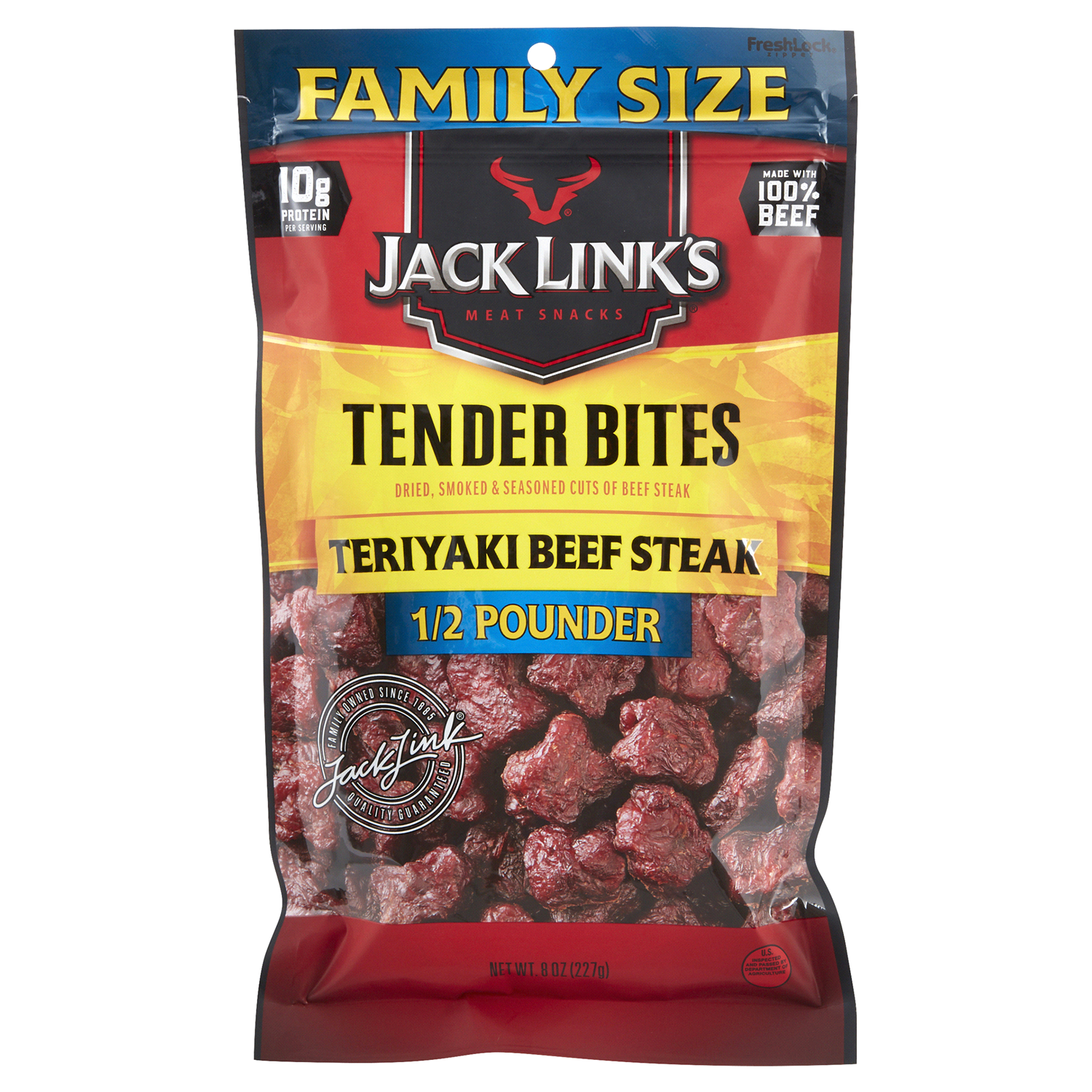 slide 1 of 2, Jack Link's Teriyaki Beef Tender Bites Half Pounder 8 oz, 8 oz