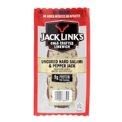 Jack Link's Cold Crafted Uncured Hard Salami & Pepper Jack Linkwich 1.5 oz