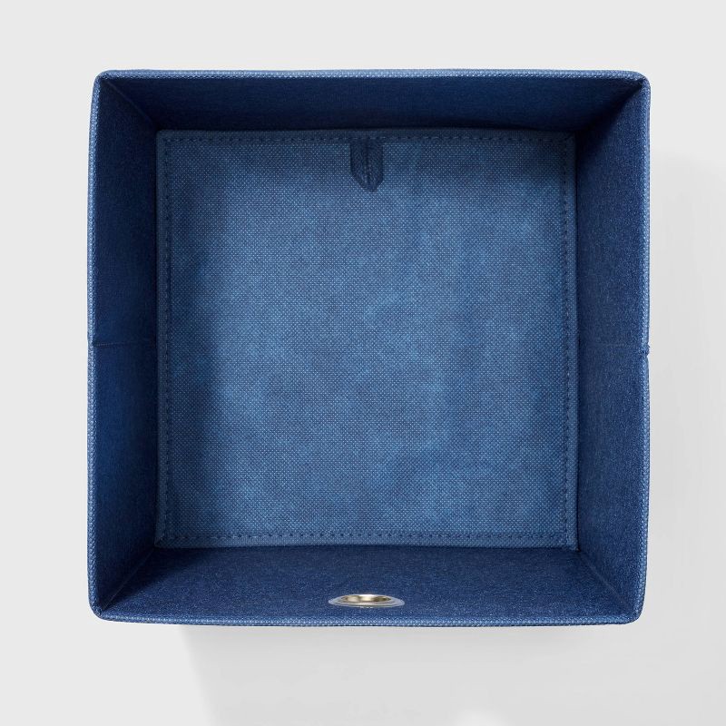 slide 3 of 3, 11" Fabric Cube Storage Bin Navy Blue - Room Essentials™: Square, 11 Inch System, 25 lb Capacity, Folds Flat, 25 lb