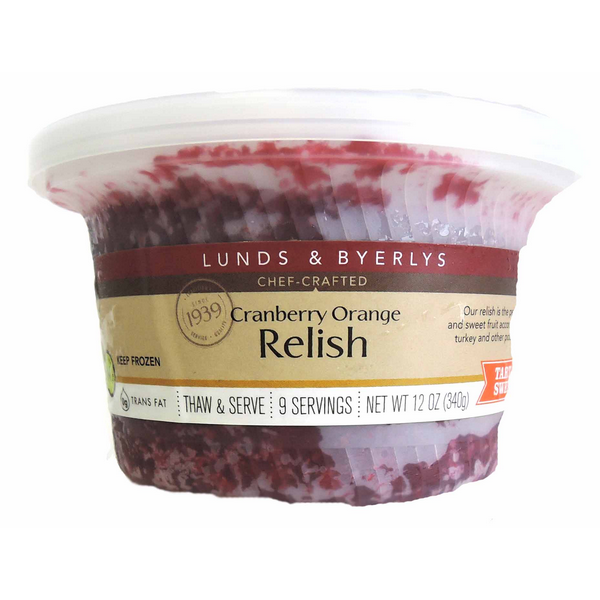 slide 1 of 1, Lunds & Byerlys L&B Frozen Cranberry Orange Relish, 12 oz