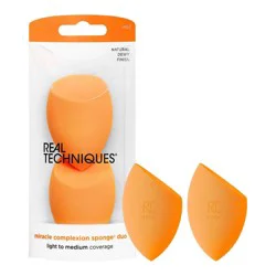 Real Techniques Sponge + Miracle Complexion Sponge - Orange - 2ct