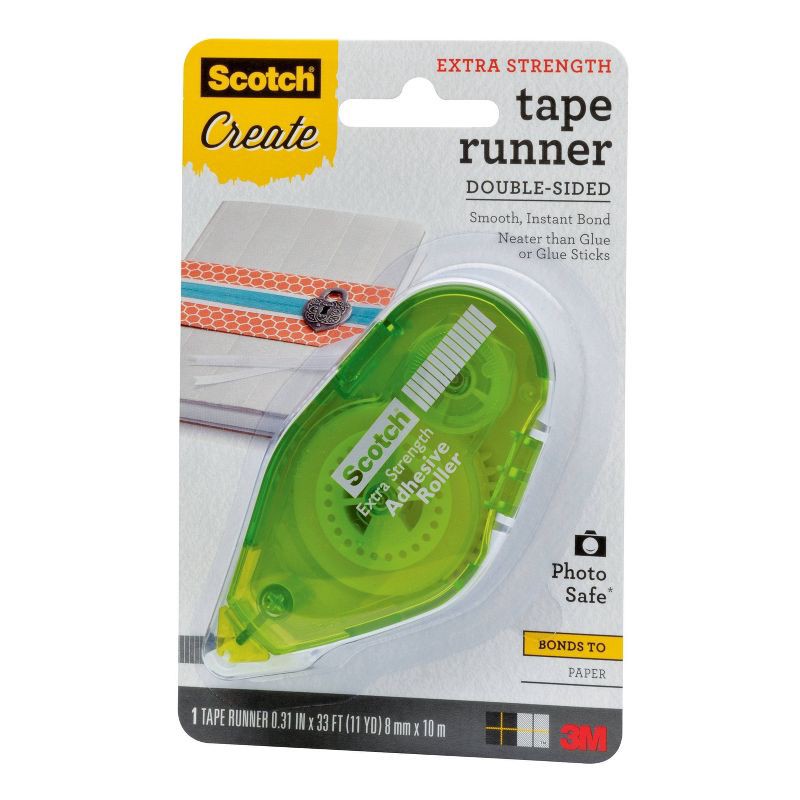 slide 2 of 5, Scotch Create Extra Strength Tape Runner Double-Sided: Glue Tape Roller for Scrapbooking & Office, 33 ft, Clear, 33 ft