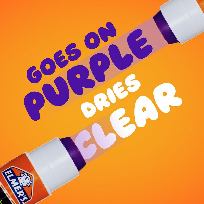 slide 2 of 6, Elmer's 2pk Washable School Glue Sticks - Disappearing Purple, 2 ct