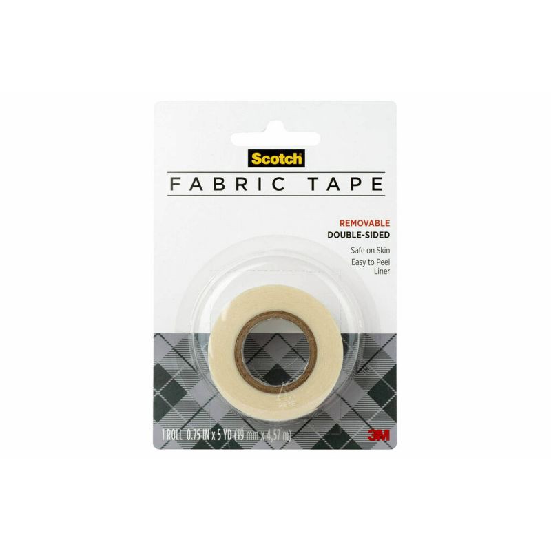 slide 2 of 11, Scotch Create Removable Double-Sided Fabric Tape: Hemming & Fashion Tape, 0.75" x 180", Clear, 1 ct