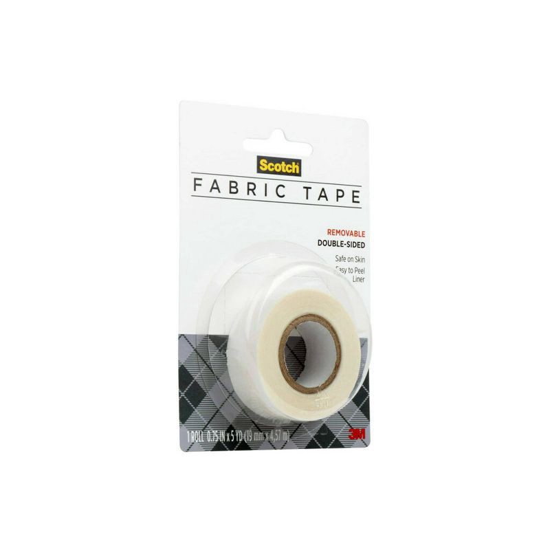 slide 3 of 11, Scotch Create Removable Double-Sided Fabric Tape: Hemming & Fashion Tape, 0.75" x 180", Clear, 1 ct