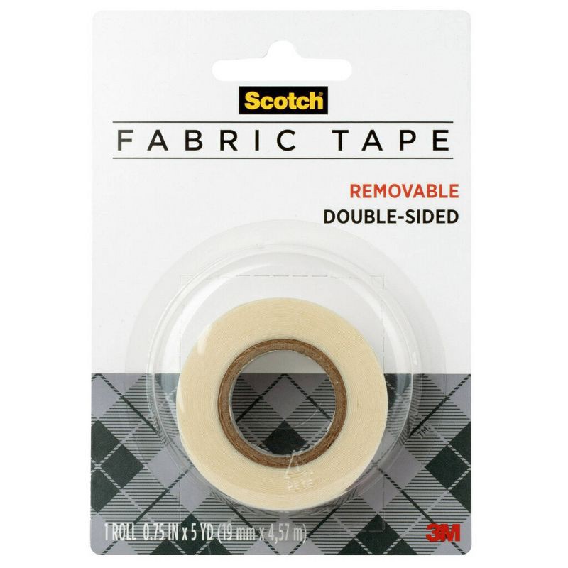 slide 1 of 11, Scotch Create Removable Double-Sided Fabric Tape: Hemming & Fashion Tape, 0.75" x 180", Clear, 1 ct