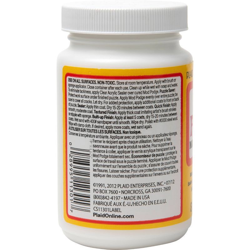 slide 6 of 6, Mod Podge 8oz Craft Glue - Matte: Non-Toxic Clear Sealer, Dries Clear, Liquid Puzzle Glue, Art & Stationery Supplies, 8 oz