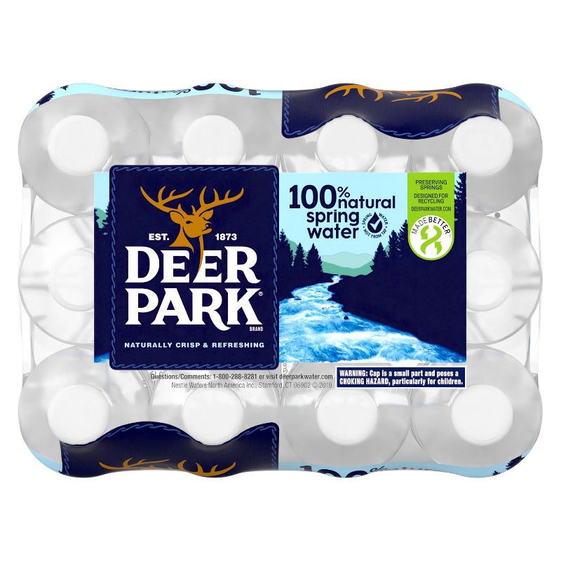 slide 8 of 11, Deer Park Brand 100% Natural Spring Water - 12pk/12 fl oz Bottles, 12 ct; 12 fl oz