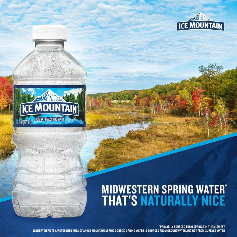 slide 4 of 10, Ice Mountain Brand 100% Natural Spring Water - 12pk/12 fl oz Bottles, 12 ct; 12 fl oz
