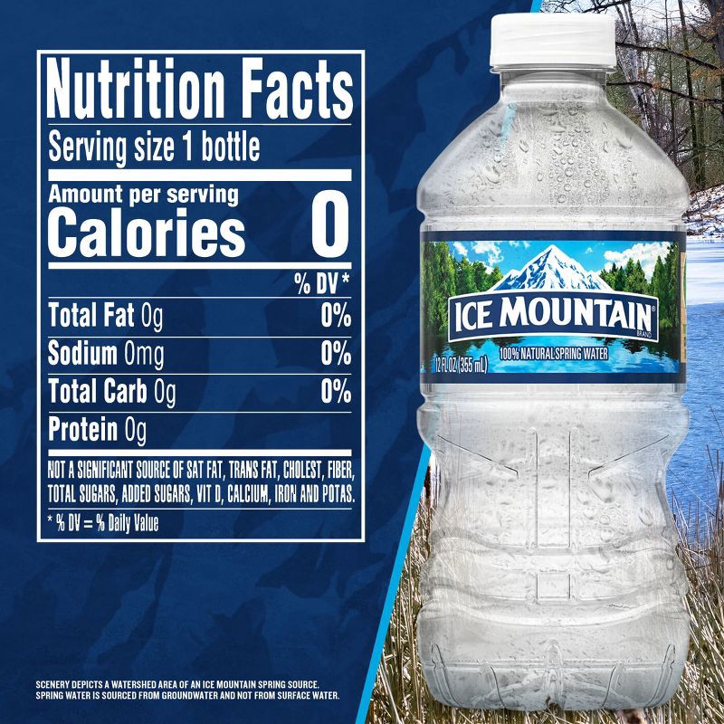 slide 8 of 10, Ice Mountain Brand 100% Natural Spring Water - 12pk/12 fl oz Bottles, 12 ct; 12 fl oz