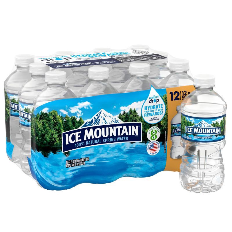 slide 1 of 9, Ice Mountain Brand 100% Natural Spring Water - 12pk/12 fl oz Bottles, 12 ct; 12 fl oz