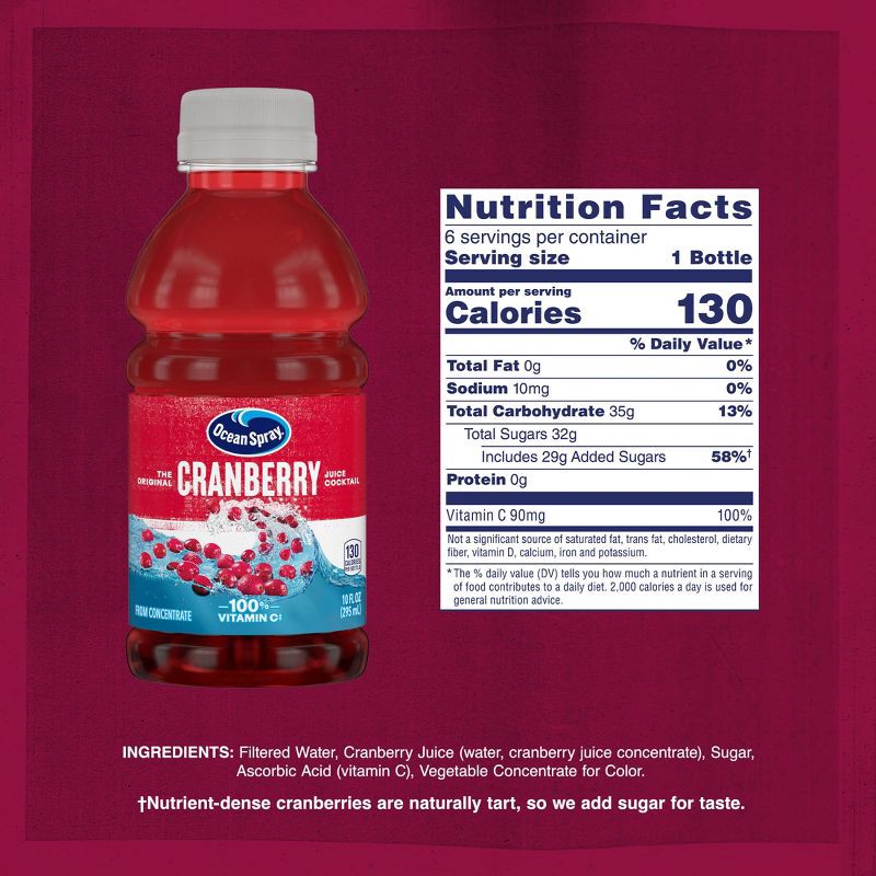 slide 3 of 9, Ocean Spray Cranberry - 6pk / 10 fl oz Bottles, 6 ct; 10 fl oz