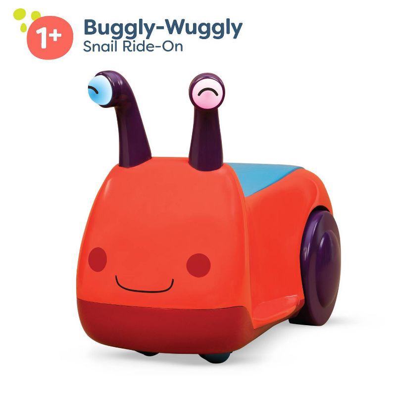 slide 2 of 5, B. toys Snail Ride-On Buggly-Wuggly - Lights & Sounds, 1 ct