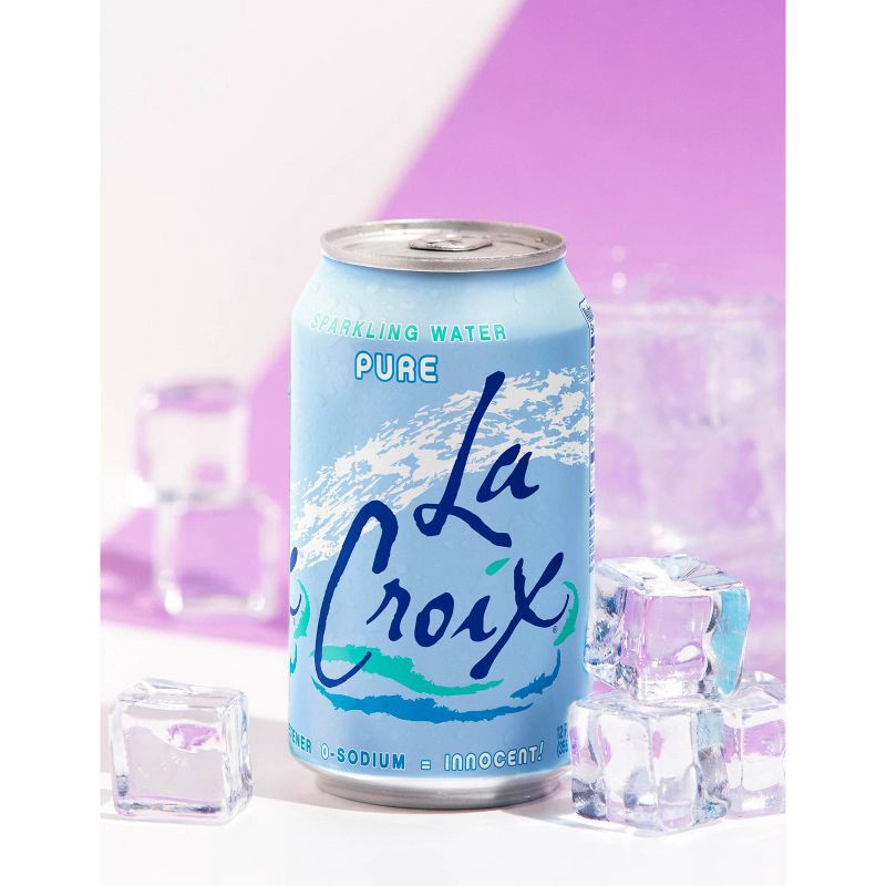 slide 3 of 8, LaCroix Sparkling Water Pure - 8pk/12 fl oz Cans, 8 ct; 12 fl oz