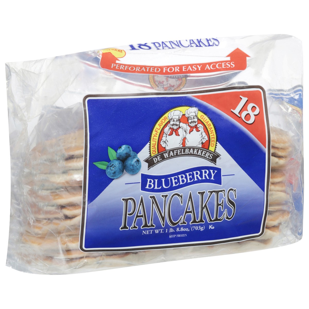 slide 2 of 9, De Wafelbakkers Blueberry Pancakes, 1.5 lb
