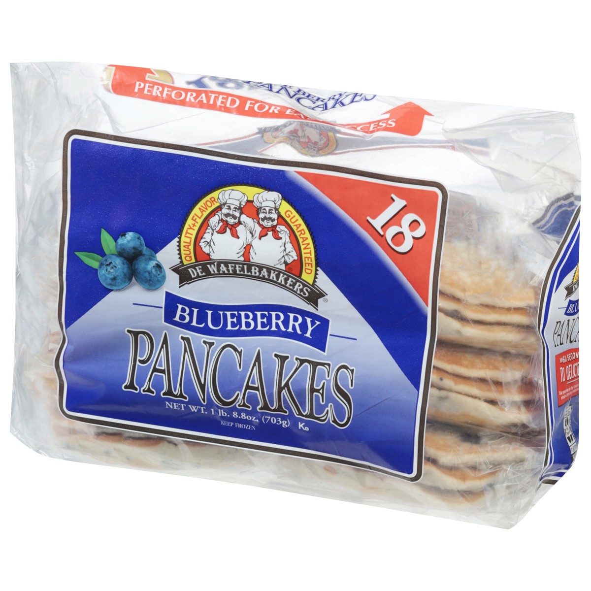 slide 3 of 9, De Wafelbakkers Blueberry Pancakes, 1.5 lb