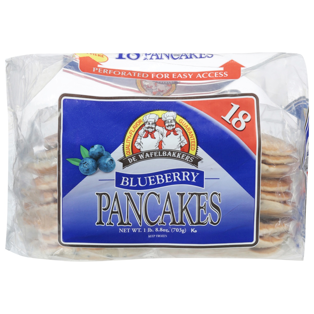 slide 1 of 1, De Wafelbakkers Blueberry Pancakes, 1.5 lb