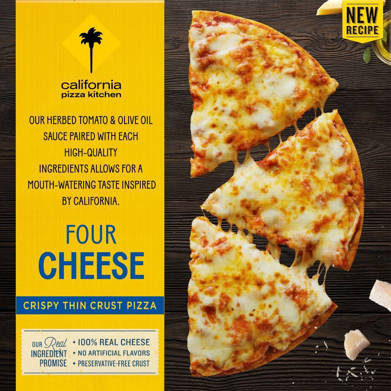 slide 1 of 7, California Pizza Kitchen Thin Crust Frozen Four Cheese Pizza - 13.5oz, 13.5 oz