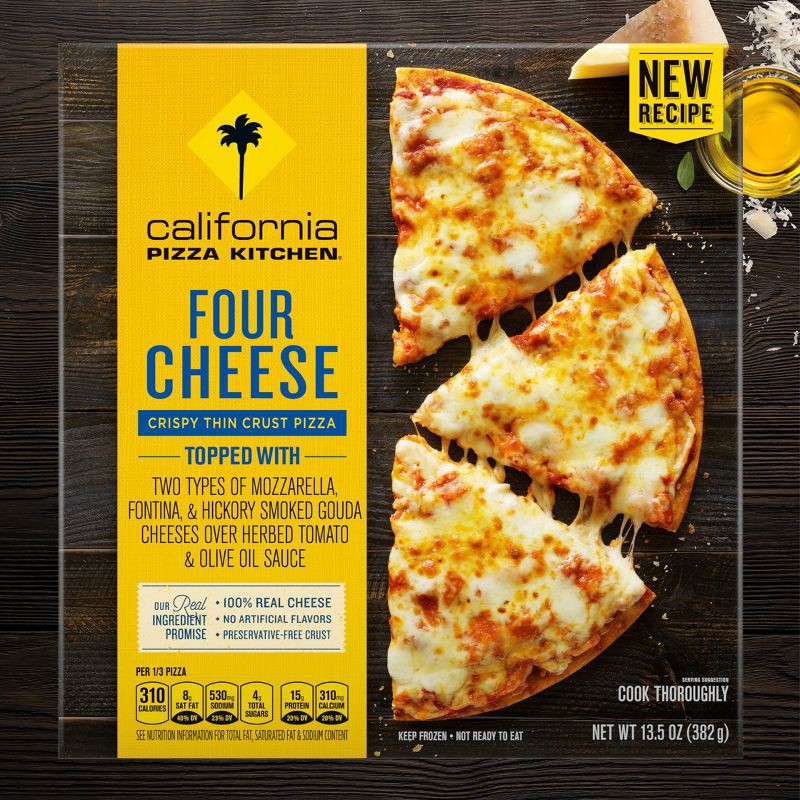 slide 8 of 9, California Pizza Kitchen Thin Crust Frozen Four Cheese Pizza - 13.5oz, 13.5 oz
