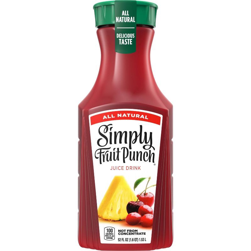 slide 2 of 13, Simply Beverages Simply Fruit Punch Juice Drink - 52 fl oz, 52 fl oz