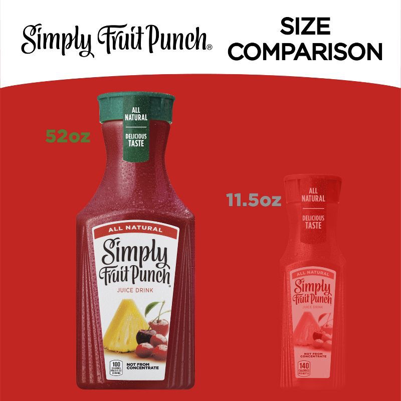 slide 5 of 13, Simply Beverages Simply Fruit Punch Juice Drink - 52 fl oz, 52 fl oz