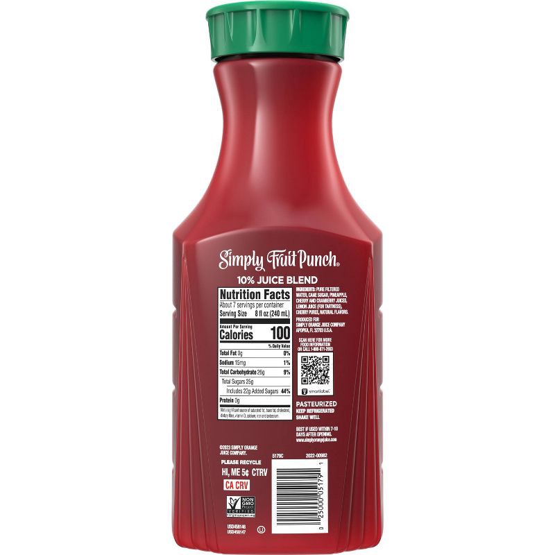 slide 7 of 13, Simply Beverages Simply Fruit Punch Juice Drink - 52 fl oz, 52 fl oz