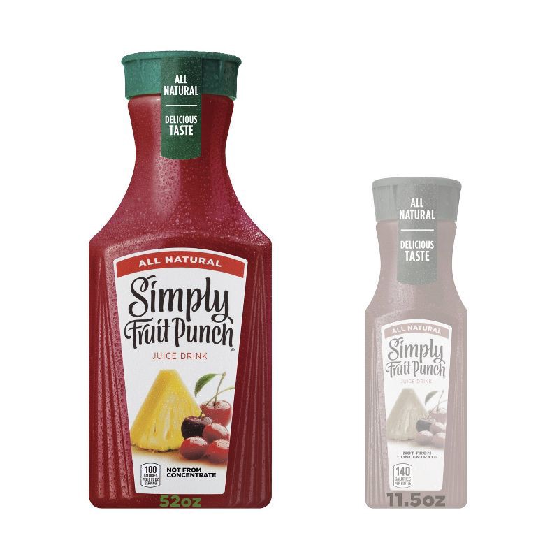 slide 10 of 13, Simply Beverages Simply Fruit Punch Juice Drink - 52 fl oz, 52 fl oz