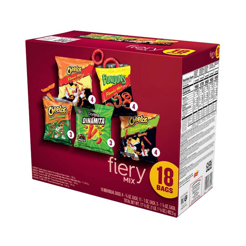 slide 7 of 9, Frito-Lay Snacks Fiery Mix Variety Pack - 18ct, 18 ct