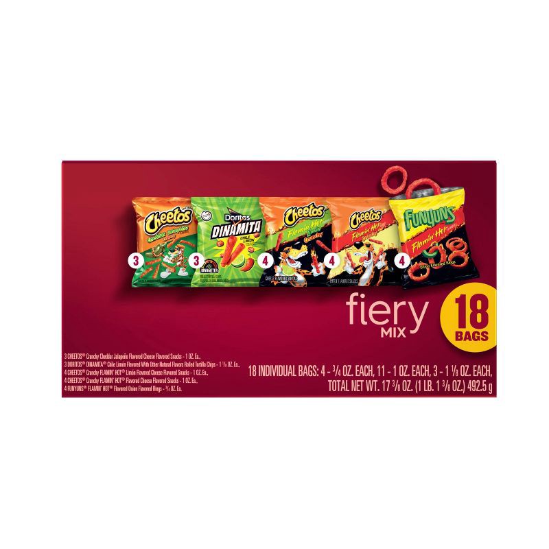 slide 8 of 9, Frito-Lay Snacks Fiery Mix Variety Pack - 18ct, 18 ct