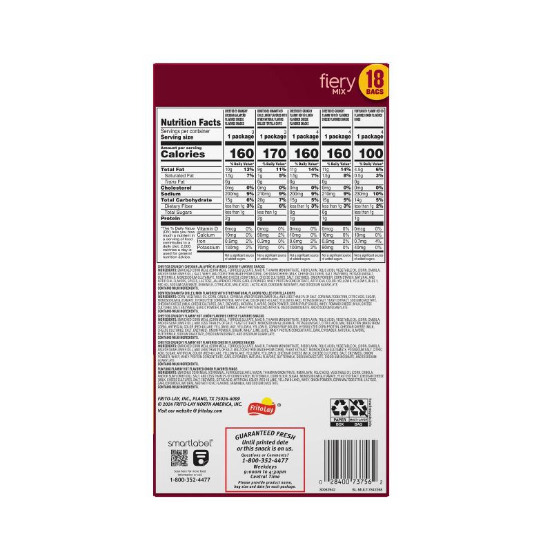 slide 9 of 9, Frito-Lay Snacks Fiery Mix Variety Pack - 18ct, 18 ct