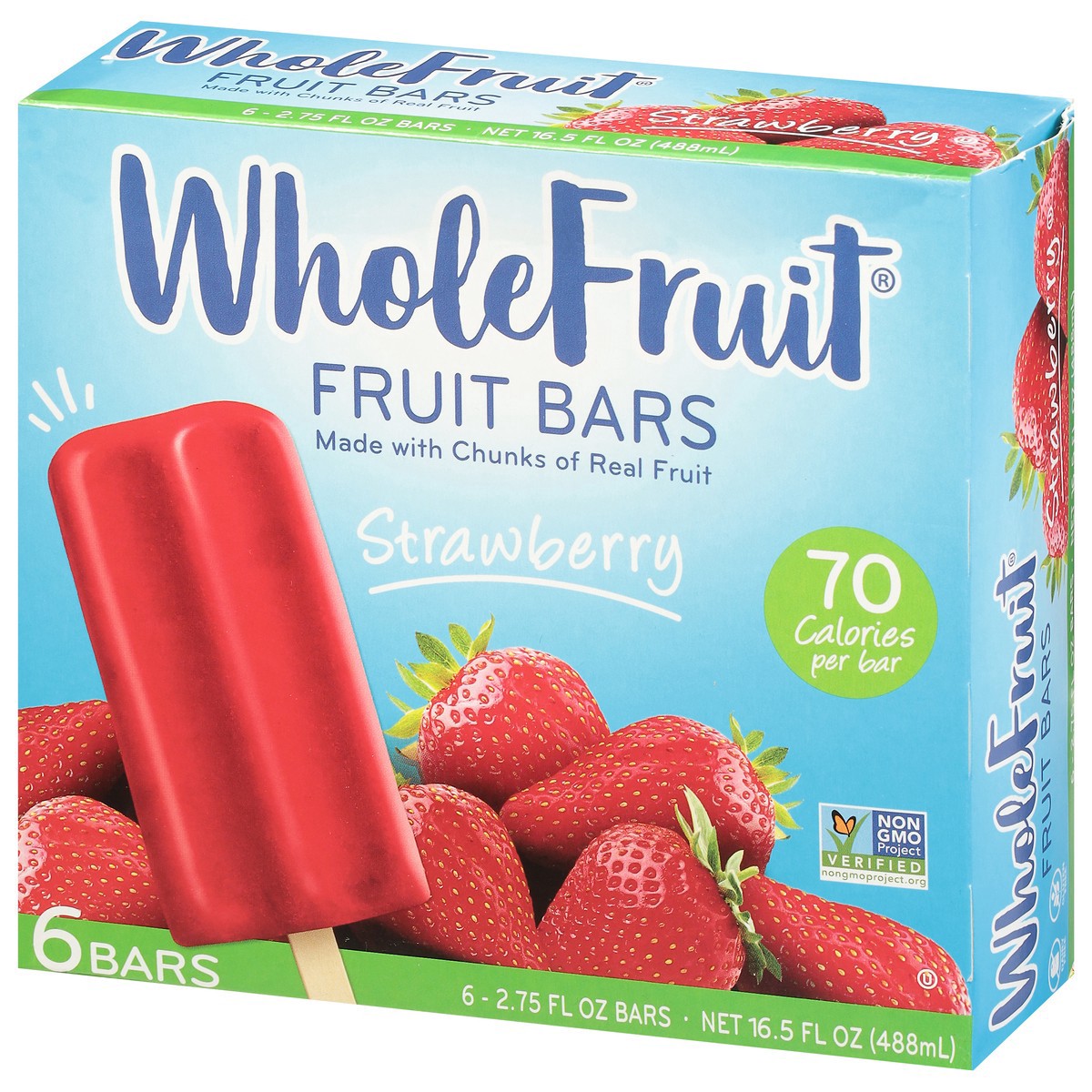slide 4 of 12, Whole Fruit Strawberry Fruit Bars 6 - 2.75 fl oz, 6 ct; 16.5 oz