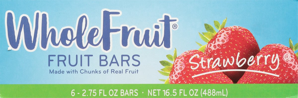 slide 6 of 12, Whole Fruit Strawberry Fruit Bars 6 - 2.75 fl oz, 6 ct; 16.5 oz