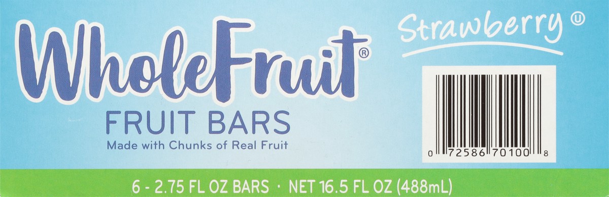slide 7 of 12, Whole Fruit Strawberry Fruit Bars 6 - 2.75 fl oz, 6 ct; 16.5 oz