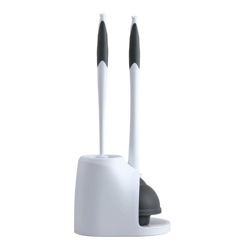 slide 2 of 10, Clorox Plunger & Toilet Brush with Carry Caddy, 1 ct