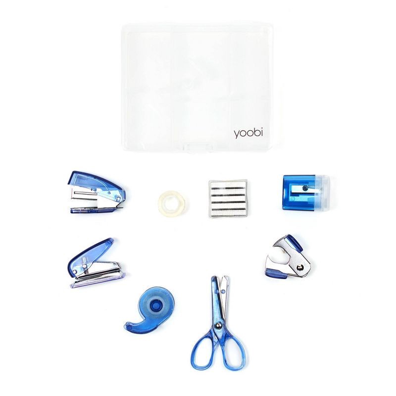 slide 2 of 8, Mini Office Supply Kit Blue - Yoobi™, 1 ct