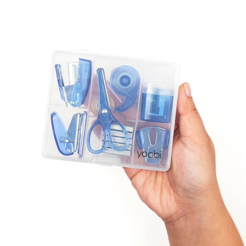slide 5 of 8, Mini Office Supply Kit Blue - Yoobi™, 1 ct