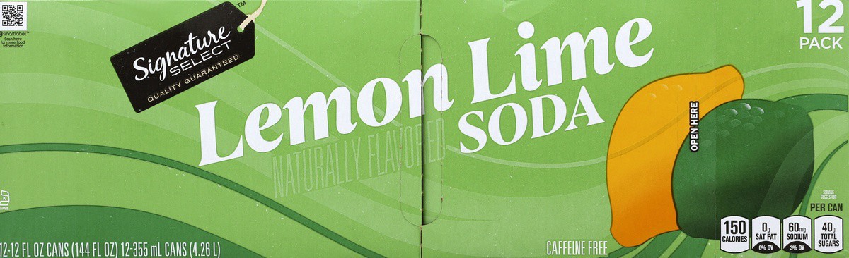 slide 6 of 7, Signature Select Lemon Lime Soda 12 - 12 fl oz Cans, 12 ct