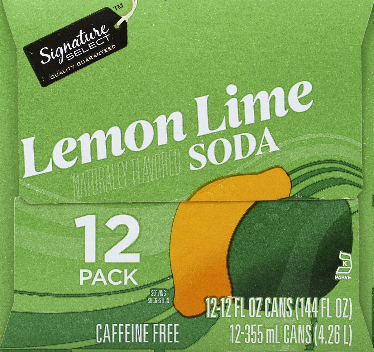 slide 7 of 7, Signature Select Lemon Lime Soda 12 - 12 fl oz Cans, 12 ct