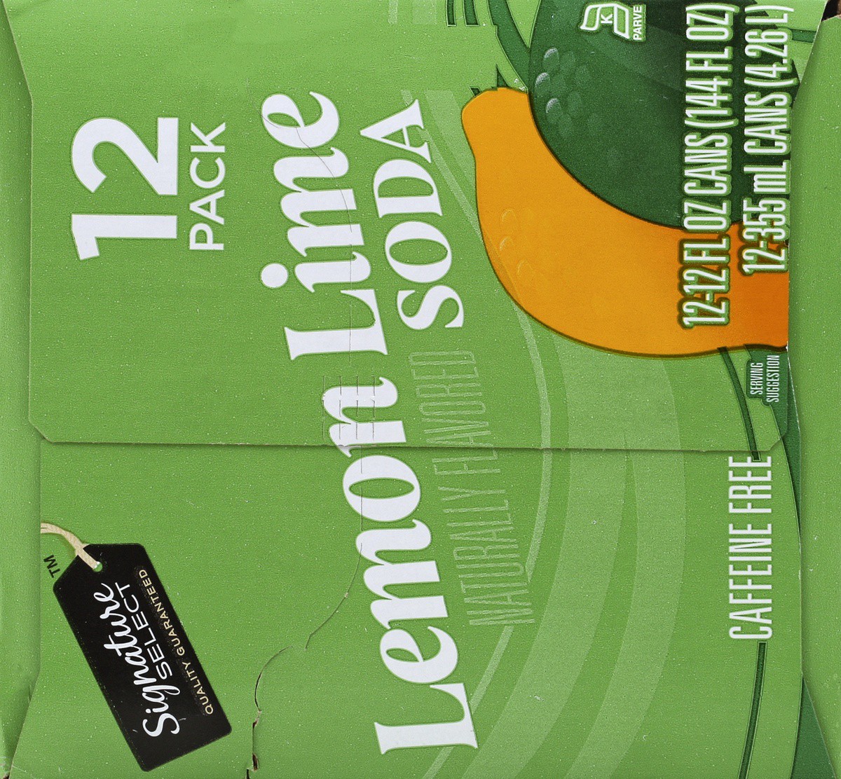 slide 4 of 7, Signature Select Lemon Lime Soda 12 - 12 fl oz Cans, 12 ct