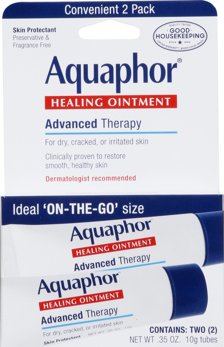 slide 4 of 13, Aquaphor Advanced Therapy Healing Ointment Skin Protectant .35oz Tubes, 0.7 oz