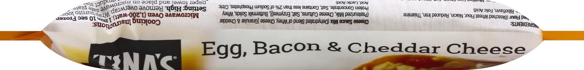 slide 3 of 5, Tina's Breakfast Burrito Handcrafted Egg Bacon & Cheddar Cheese, 4 oz