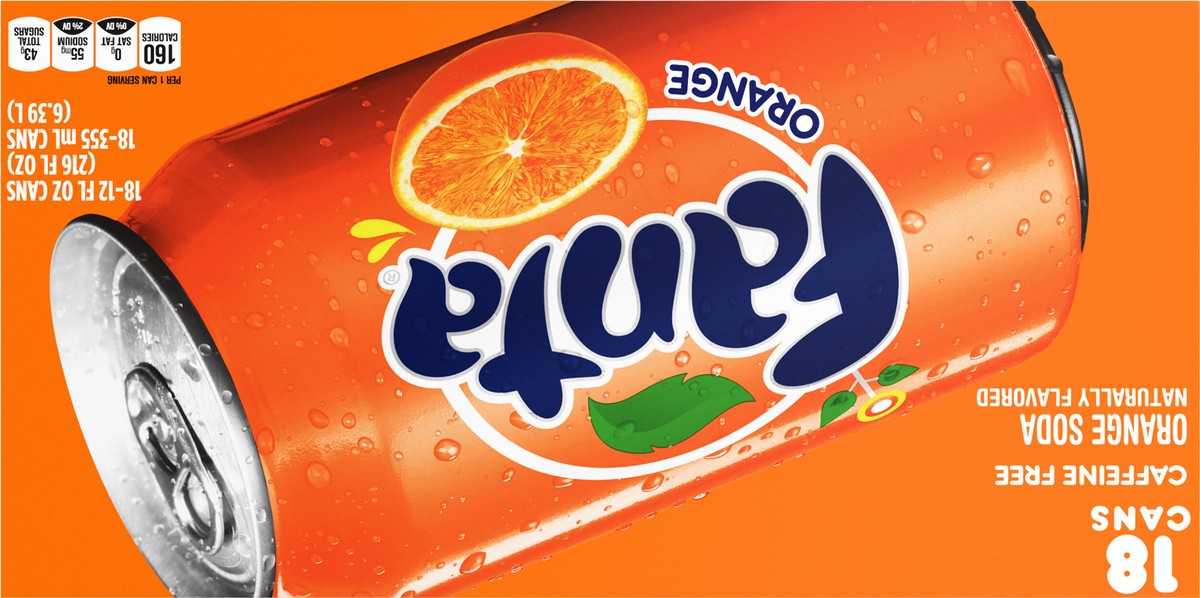 slide 8 of 8, Fanta Orange Soda Fruit Flavored Soft Drink, 12 fl oz, 12 fl oz