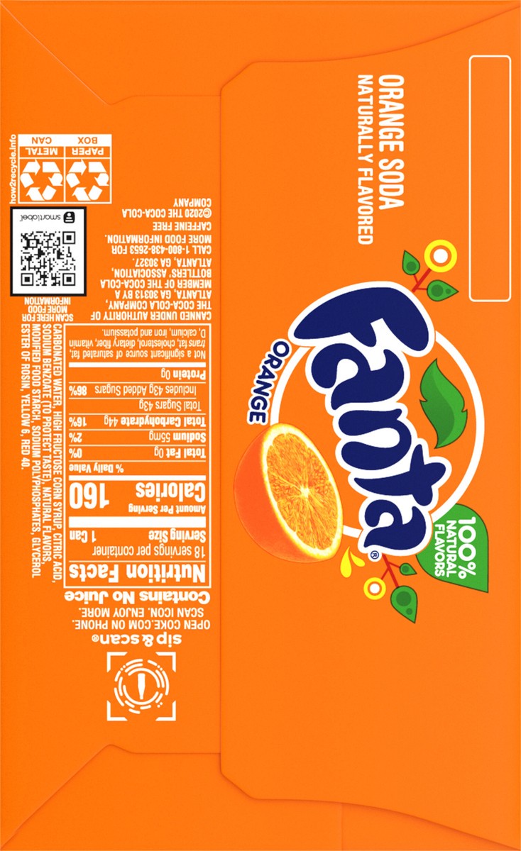 slide 5 of 8, Fanta Orange Soda Fruit Flavored Soft Drink, 12 fl oz, 12 fl oz
