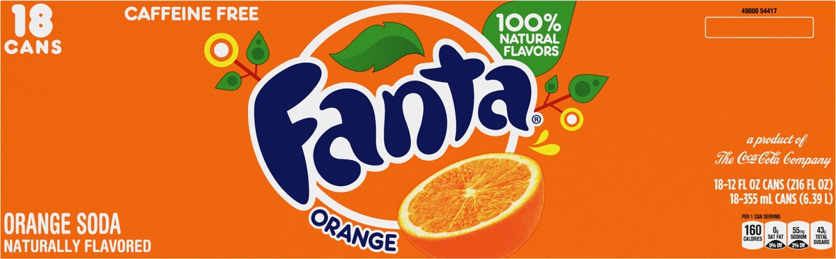 slide 3 of 8, Fanta Orange Soda Fruit Flavored Soft Drink, 12 fl oz, 12 fl oz