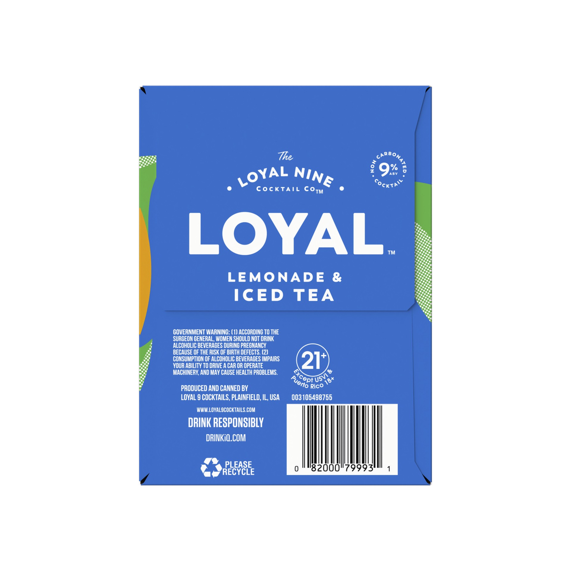 slide 4 of 5, Loyal Nine Lemonade + Iced Tea Cocktail, 4-PACK (4 x 12 fl oz), 355 ml